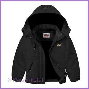 Girl's Waterproof Fleece Hooded Ski Jacket Winter Snow Coat